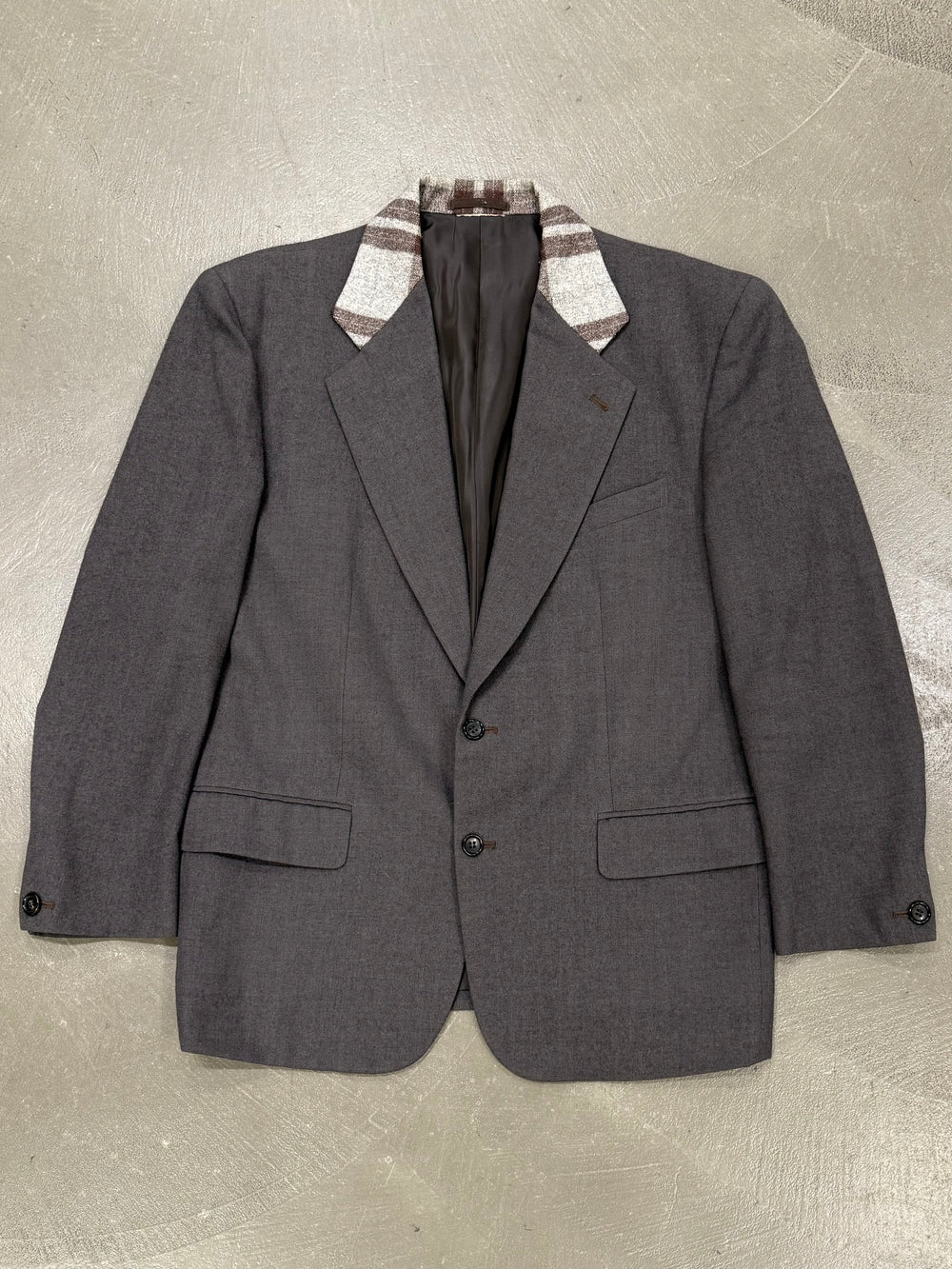 2000s Comme des Garçons tartan collar blazer