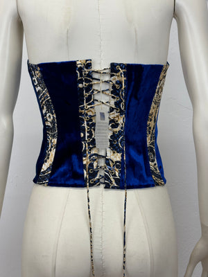 A/W2005 Roberto Cavalli paisley silk corset bustier