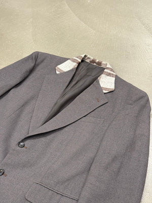 2000s Comme des Garçons tartan collar blazer
