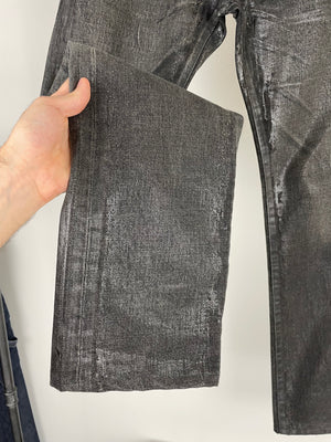 AW2003 Dior by Hedi Slimane waxed jeans