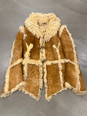 A/W1999 Roberto Cavalli shearling patchwork jacket