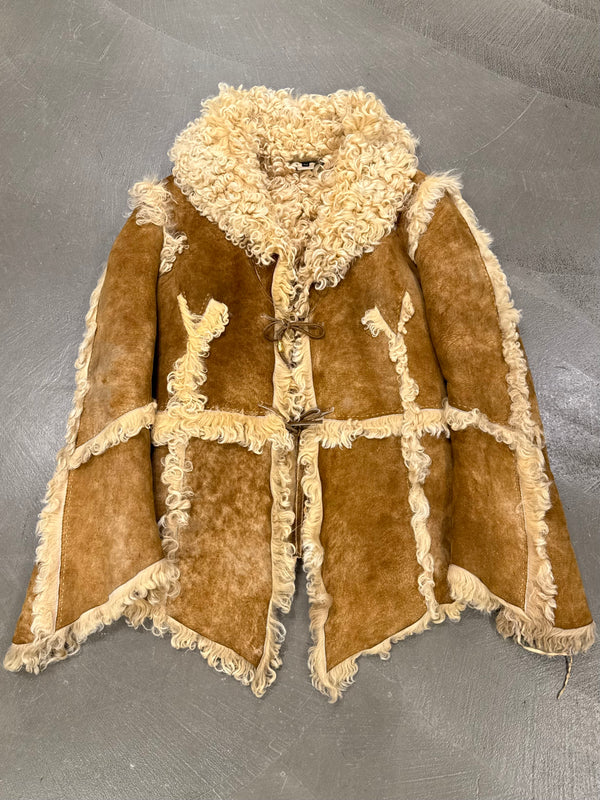 A/W1999 Roberto Cavalli shearling patchwork jacket