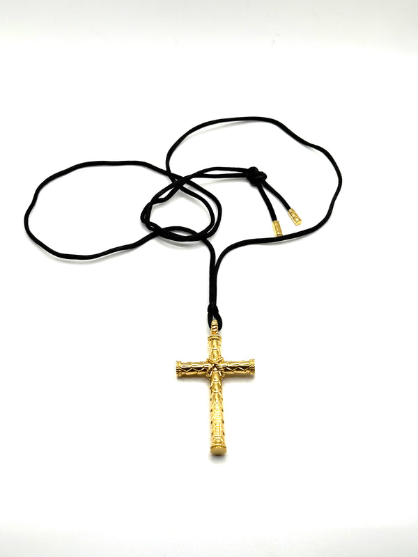 2000s Roberto Cavalli cross necklace