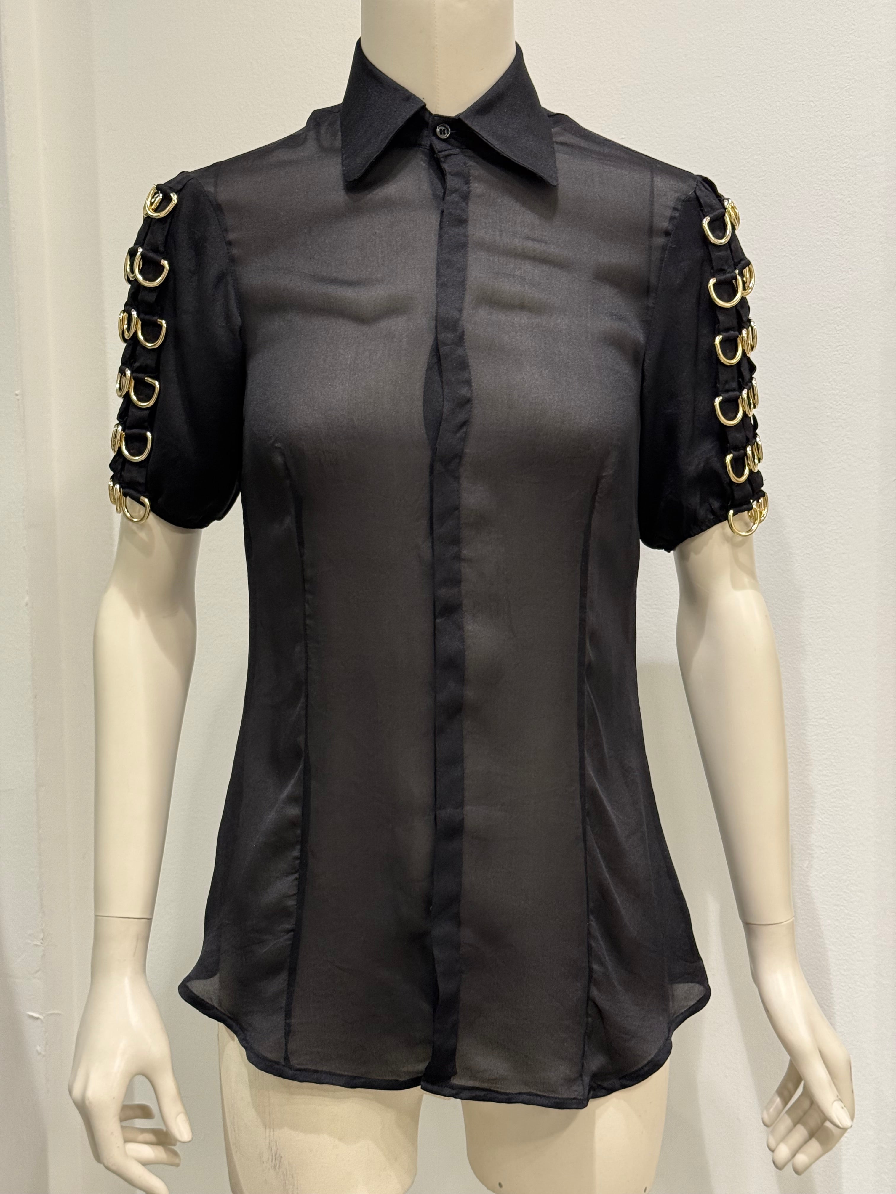 2000s Dsquared2 bondage D-ring shirt