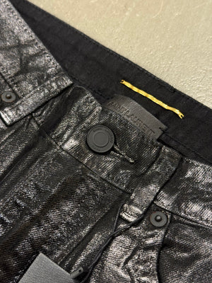 2020 Saint Laurent waxed skinny jeans
