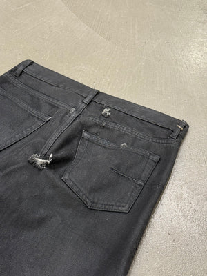 S/S2004 Dior by Hedi Slimane Strip destroyed coated jeans