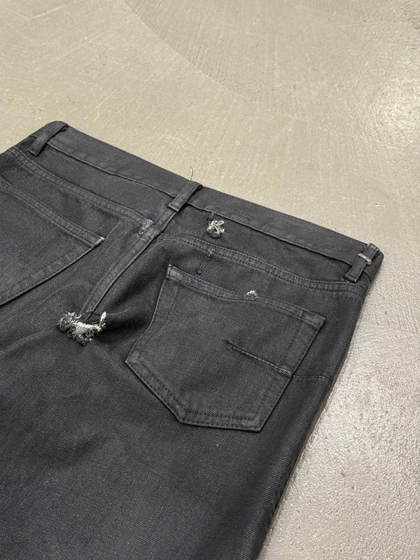 S/S2004 Dior by Hedi Slimane Strip destroyed coated jeans