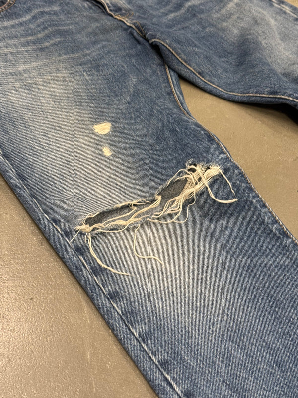 2010s Saint Laurent distressed straight jeans