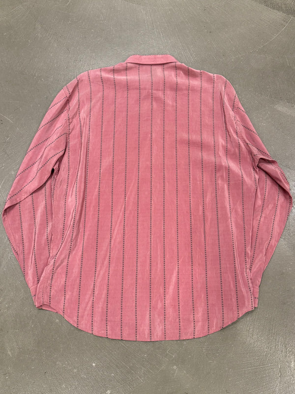 2000s Gianni Versace iridescent stripe shirt