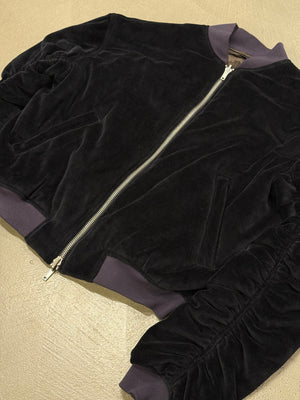 Haider Ackermann velvet Perth bomber jacket