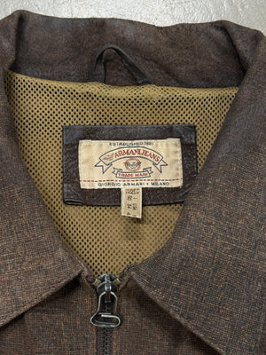 1990s Armani leather work jacket