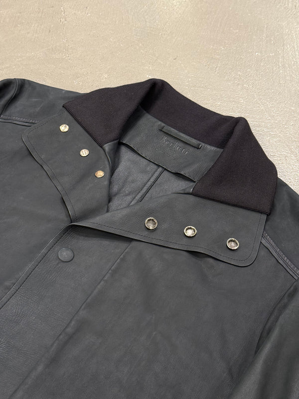 2020s Berluti leather bomber jacket