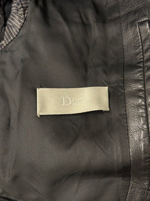S/S2006 Dior by Hedi Slimane multi-zip leather bomber jacket