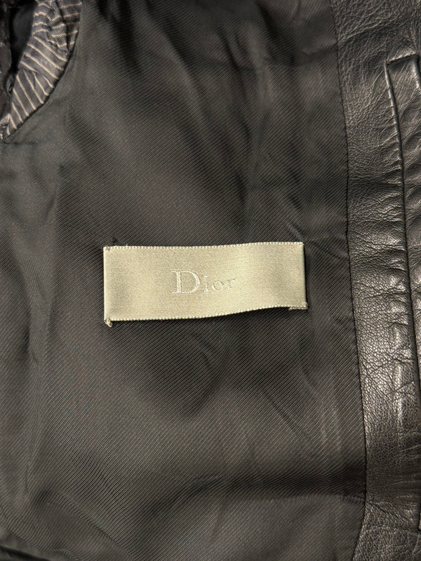 S/S2006 Dior by Hedi Slimane multi-zip leather bomber jacket