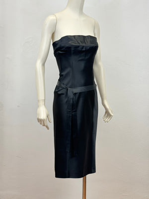 S/S2001 Gucci by Tom Ford corseted strapless dress