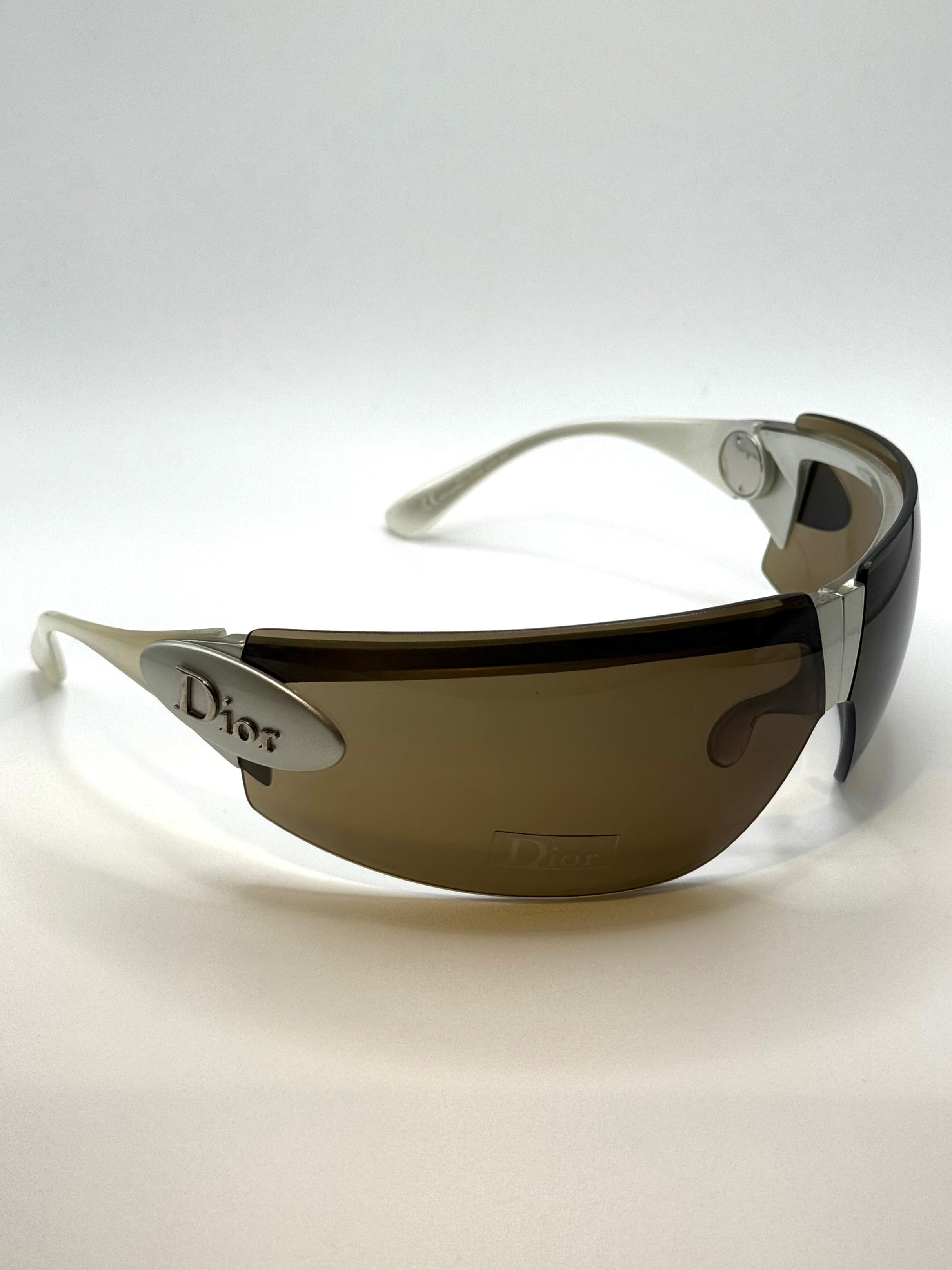 2000s Dior by Galliano foldable futuristic sunglasses