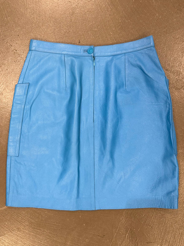S/S1997 Versace electric blue leather set