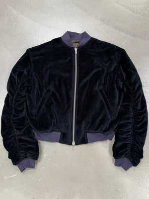 Haider Ackermann velvet Perth bomber jacket