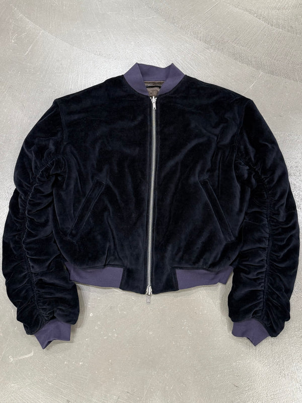 Haider Ackermann velvet Perth bomber jacket