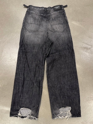 A/W2021 Balenciaga "skater" wide distressed baggy jeans