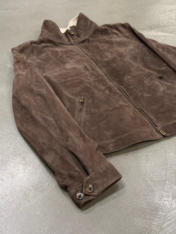 2020s Loro Piana kidskin leather bomber jacket