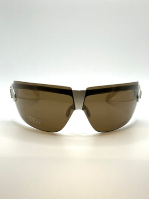 2000s Dior by Galliano foldable futuristic sunglasses