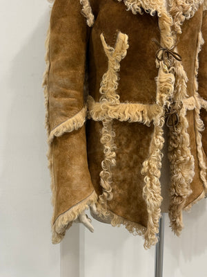 A/W1999 Roberto Cavalli shearling patchwork jacket
