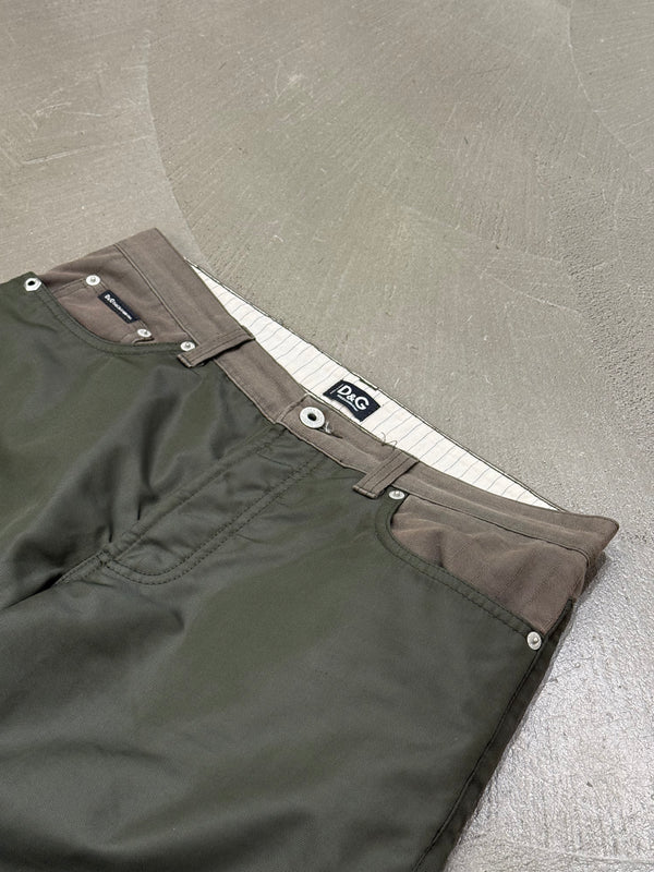 A/W2004 Dolce & Gabbana double layer hybrid pants