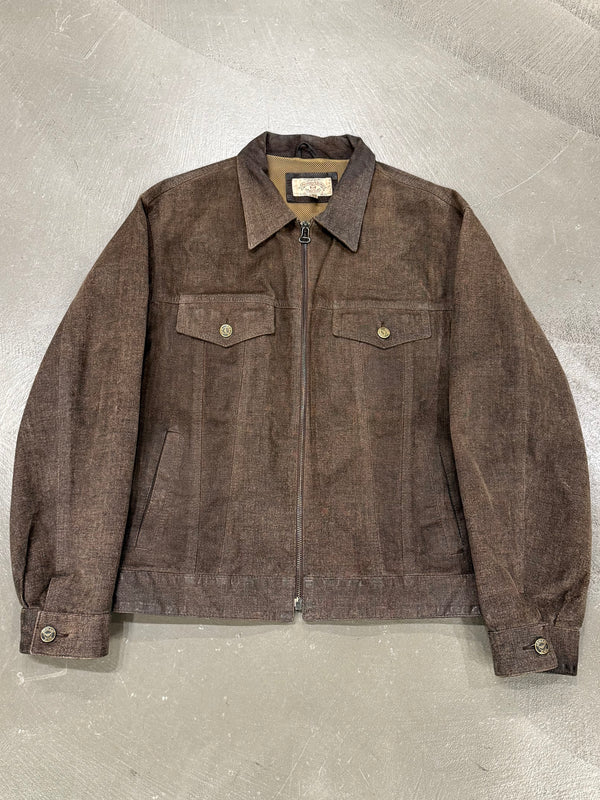 1990s Armani leather work jacket