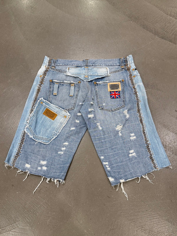 2005 Dolce & Gabbana "David Beckham" deconstructed shorts