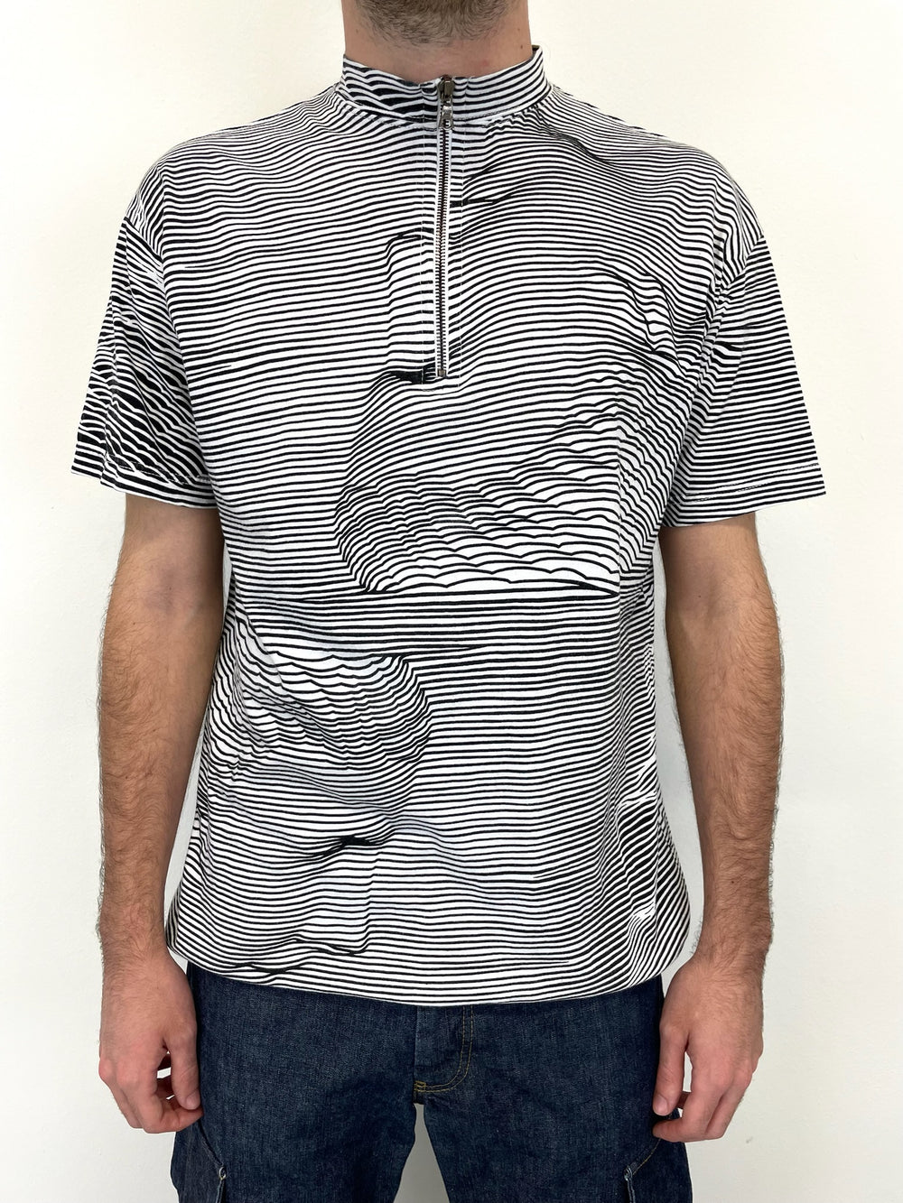 1980s Marithe Francois Girbaud abstract op-art t-shirt