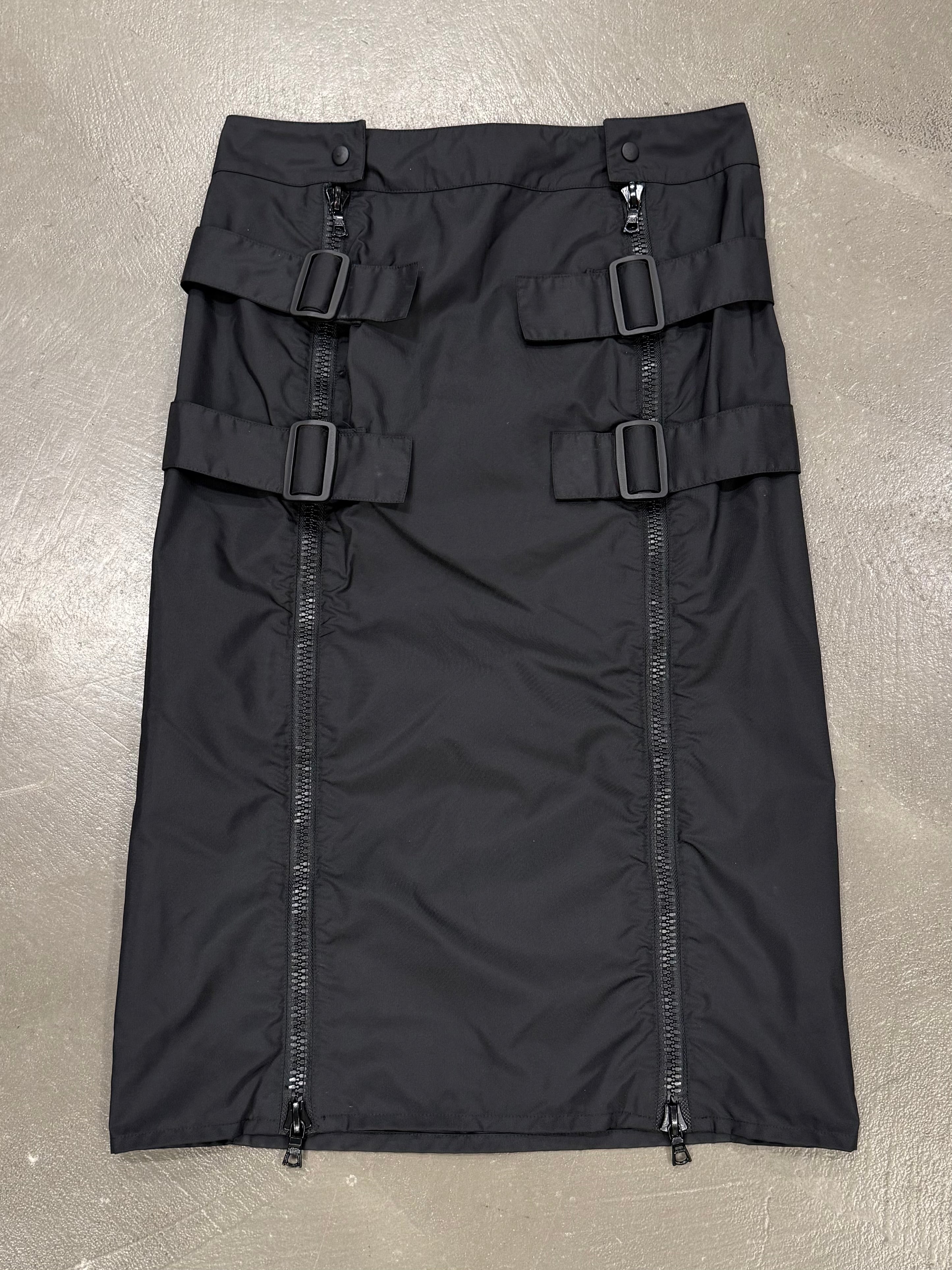 1999 Miu Miu technical utility zipper skirt
