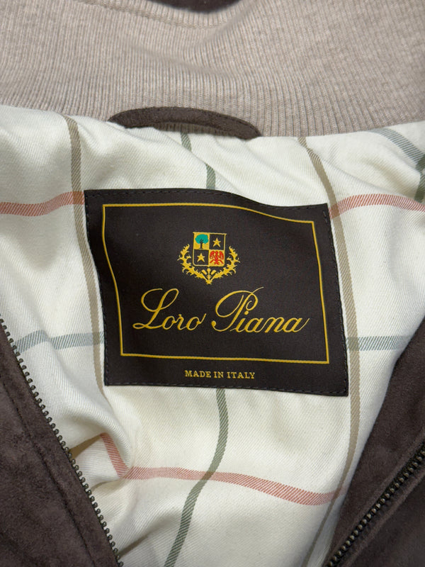 2020s Loro Piana kidskin leather bomber jacket