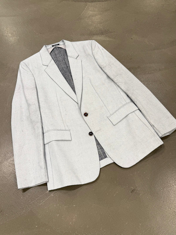 2013 Maison Margiela cracked painted tailored suit set