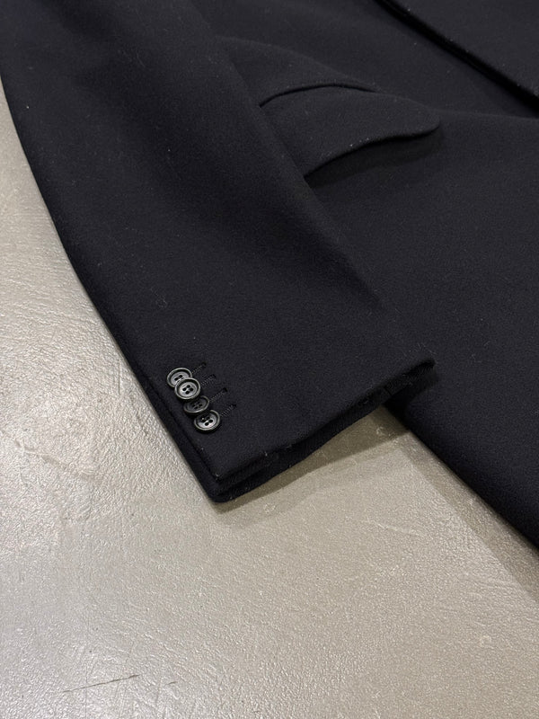 2000s Helmut Lang satin collar wool coat