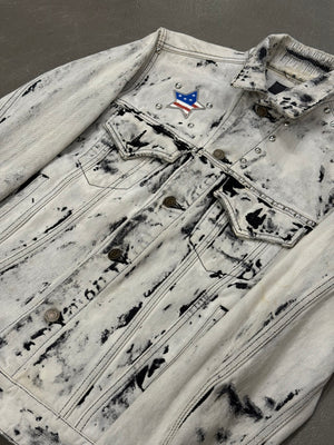 S/S2016 Saint Laurent bleached studded denim jacket