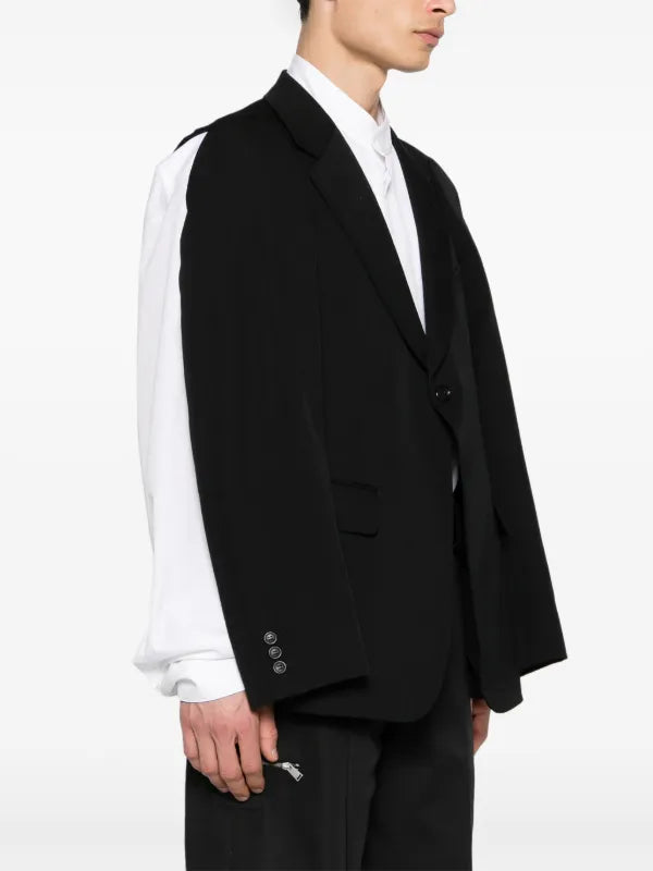 2020s Comme des Garçons cut-out open shoulders blazer jacket