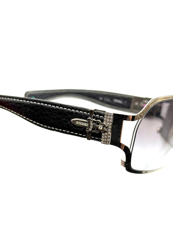 1/1 Chrome Hearts REHAB-I factory diamonds and ruby leather sunglasses