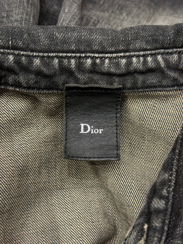 2002 Dior by Hedi Slimane faded denim jacket