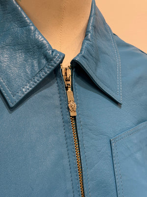 S/S1997 Versace electric blue leather set