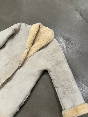 1980s Gianni Versace mainline white sheepskin