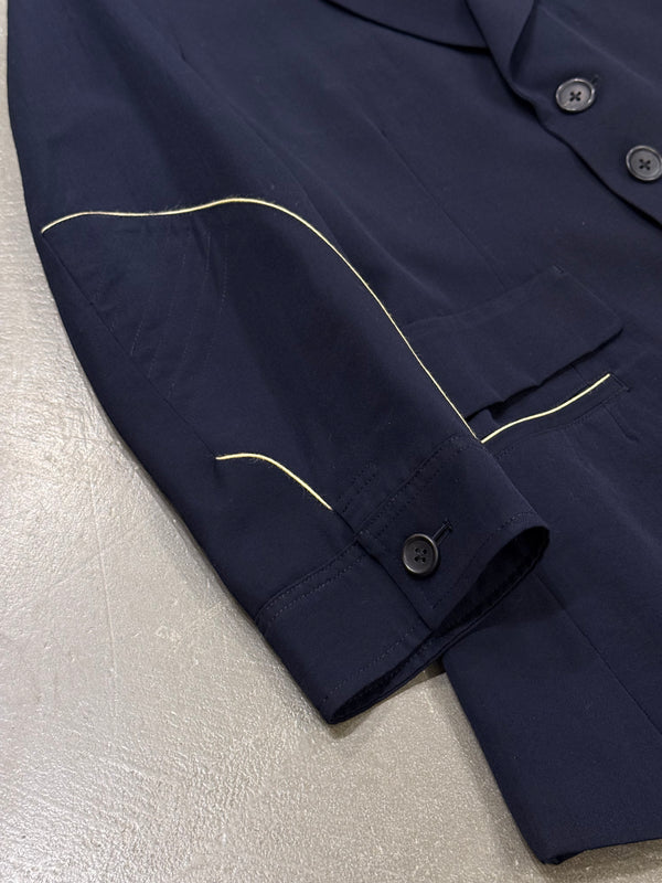 2000s Yohji Yamamoto contrast piping tailored jacket