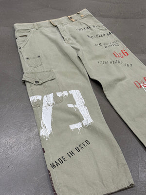 S/S 2005 Dolce & Gabbana “Recycled Garment” graffiti cargo pants