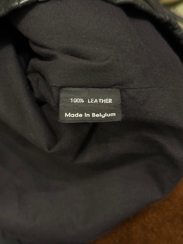 S/S2002 Raf Simons runway police cargo leather bomber jacket