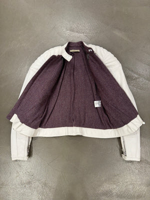 A/W2004 Balenciaga by Nicolas Ghesquière runway reinforced leather jacket