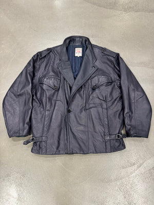 1980s Marithe Francois Girbaud “Compagnie des montagnes & des forets” leather jacket