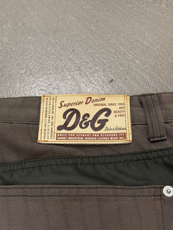 A/W2004 Dolce & Gabbana double layer hybrid pants