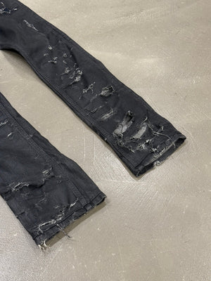 S/S2004 Dior by Hedi Slimane Strip destroyed coated jeans