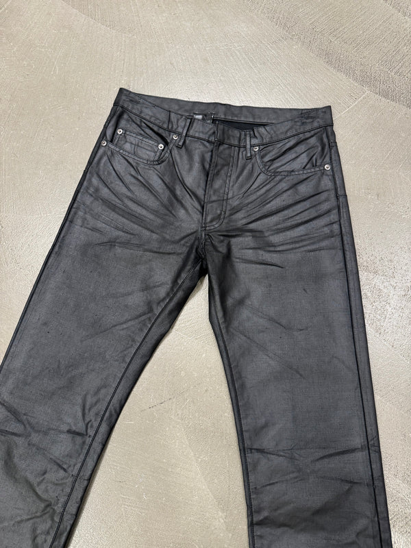 F/W 2003 Dior by Hedi Slimane coated clawmark jeans