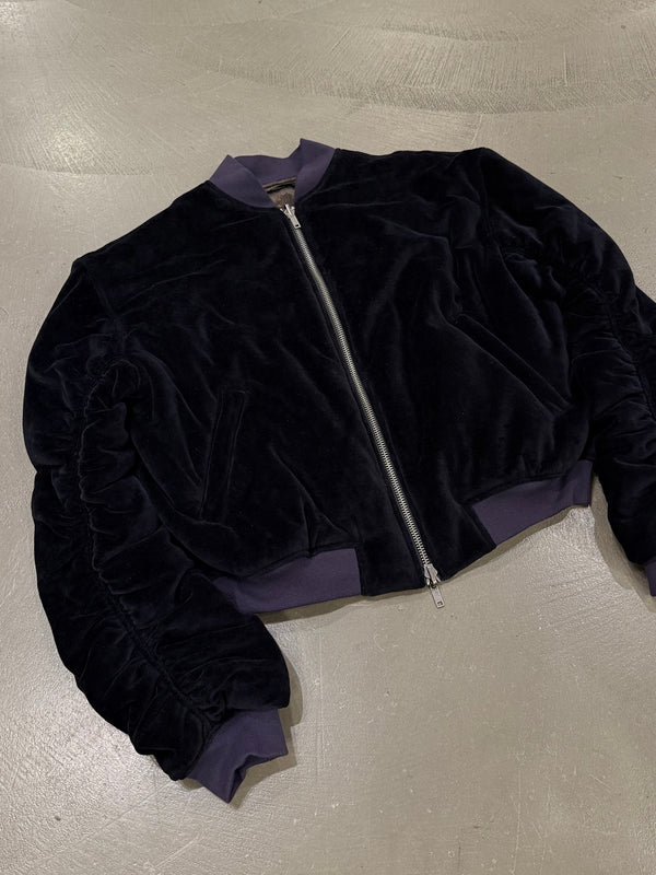 Haider Ackermann velvet Perth bomber jacket
